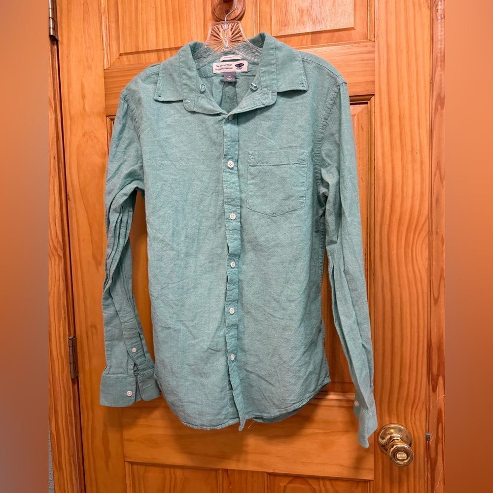 Men’s seafoam Old Navy size M slim button down shirt